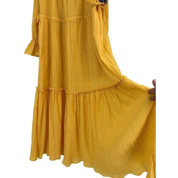 Scoop for Walmart off the shoulder maxi dress yellow size medium 8–10 1746 - Picture 2 of 9